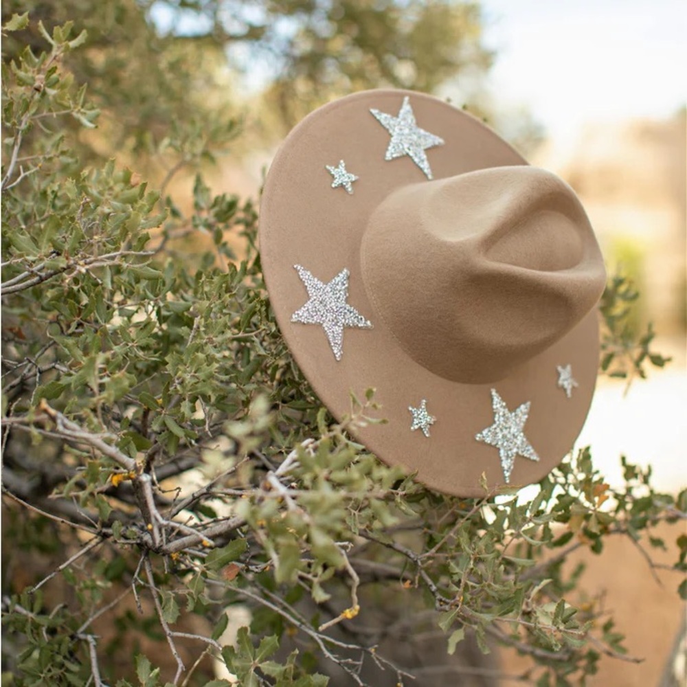 Glitzy Bella cowboy hat made w/ real Swarovski Crystals